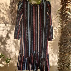 Three Hearts Vibrant Striped Dress